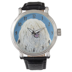 Puli Painting - Cute Original Hund Art Armbandsur