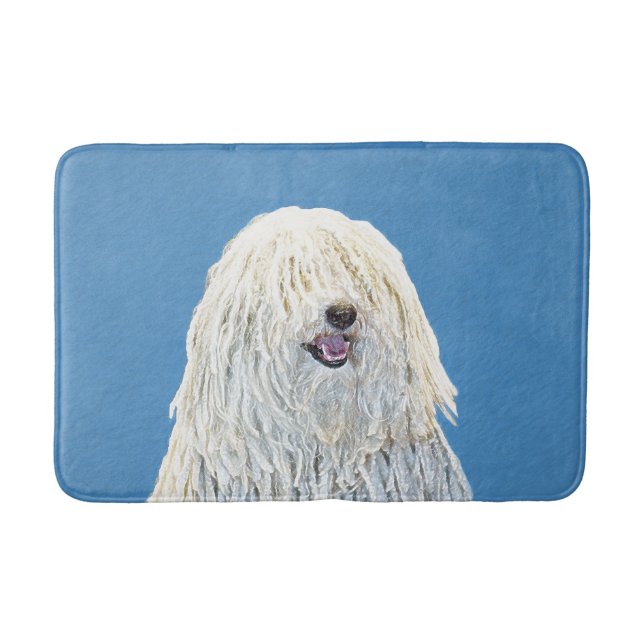 Puli Painting - Cute Original Hund Art Badrumsmatta (Framsidan)