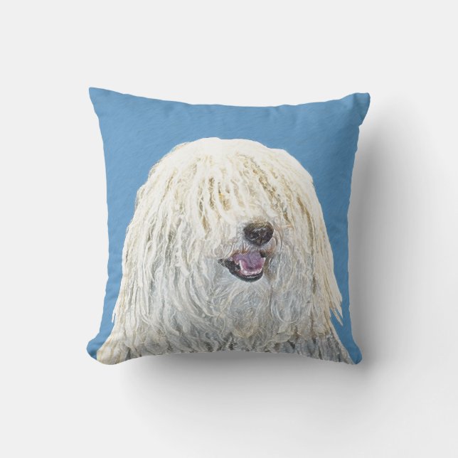 Puli Painting - Cute Original Hund Art Kudde (Framsida)