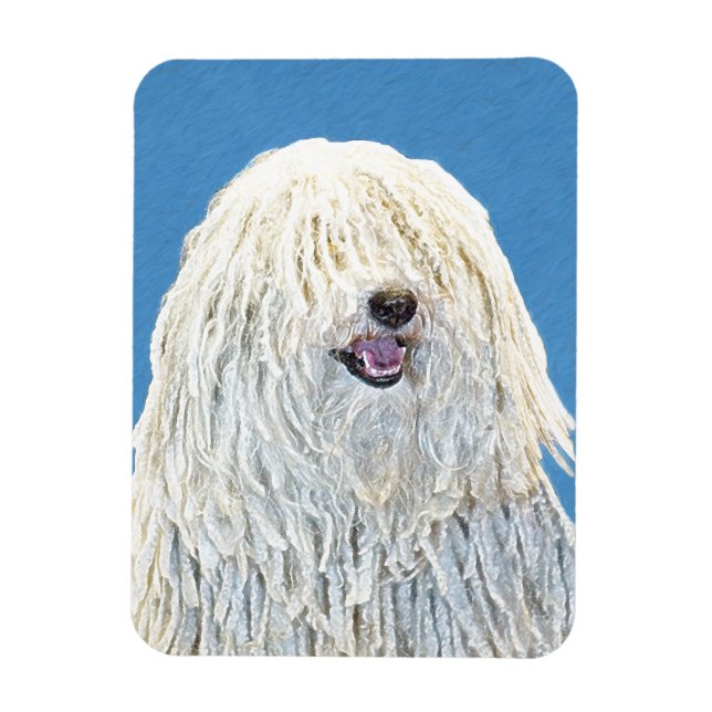 Puli Painting - Cute Original Hund Art Magnet (Vertikal)