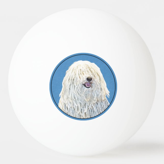 Puli Painting - Cute Original Hund Art Pingisboll (Framsidan)
