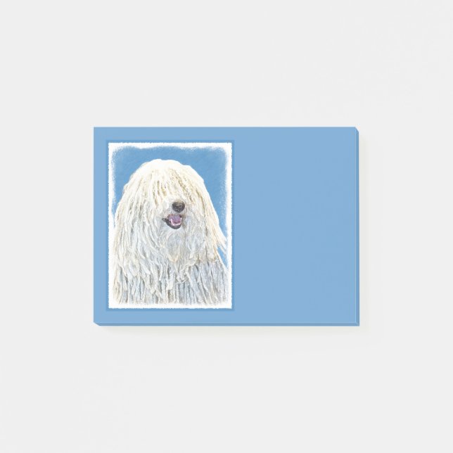 Puli Painting - Cute Original Hund Art Post-it Block (Framsida)