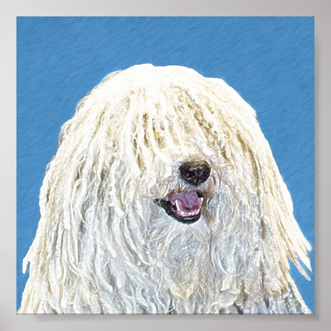 Puli Painting - Cute Original Hund Art Poster (Framsidan)