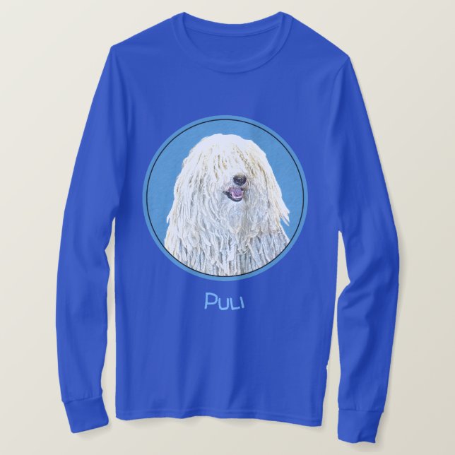 Puli Painting - Cute Original Hund Art T Shirt (Design framsida)