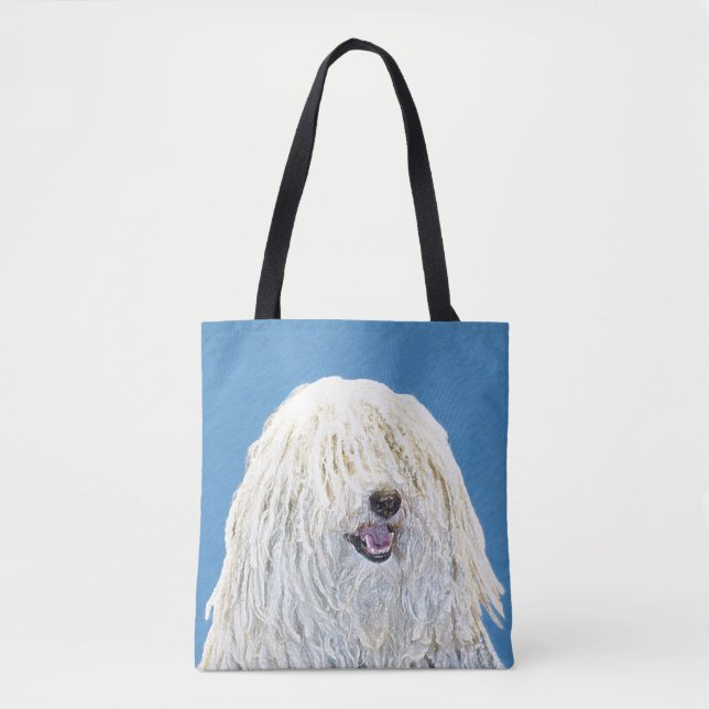 Puli Painting - Cute Original Hund Art Tygkasse (Framsida)