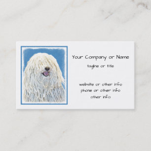 Puli Painting - Cute Original Hund Art Visitkort