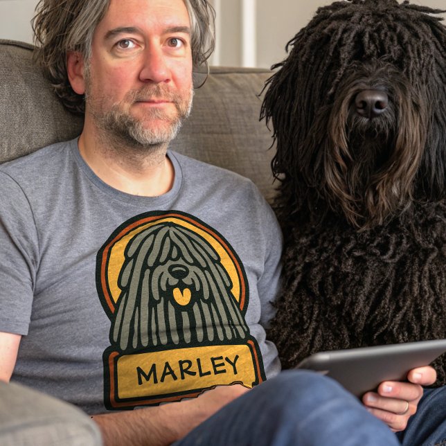 Puli ungersk fårhund Lägg till din Hundar Namn T Shirt (Skapare uppladdad)