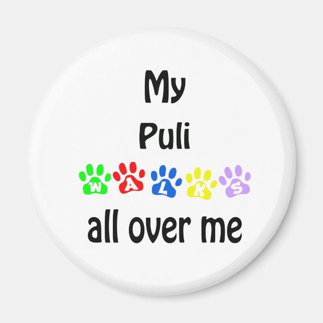 Puli Walks Design Magnet (Framsidan)