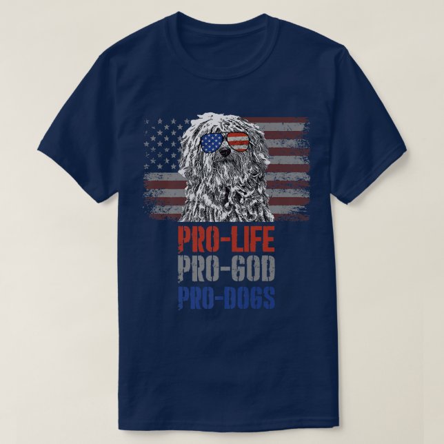 Pulik Pro Life Pro God Pro Hundar Premium T Shirt (Design framsida)