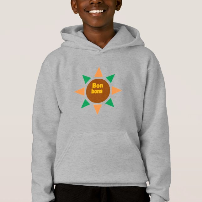 Pull à capuche acier enfants DESIGN BONBONS T Shirt (Framsida)