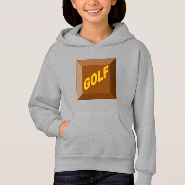 Pull à capuche  acier filles CHOCOLAT  GOLF  T Shirt (Framsida)