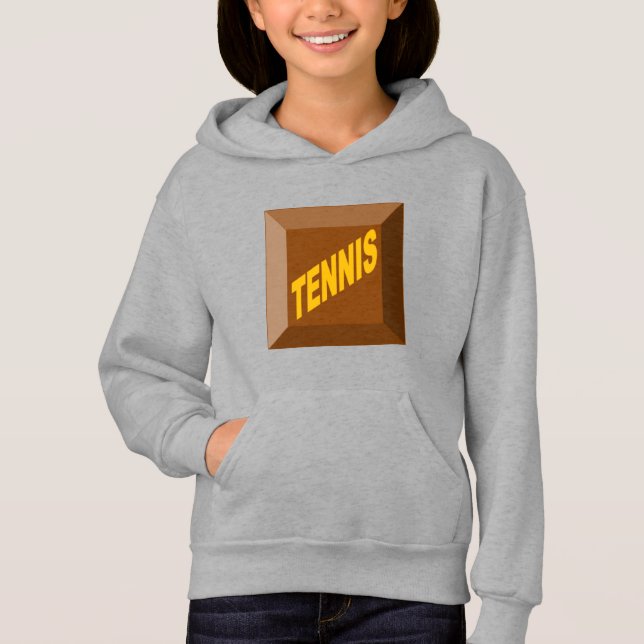 Pull à capuche acier filles  CHOCOLAT  TENNIS  T Shirt (Framsida)