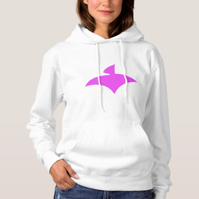 Pull à Capuche Blanc Pour Femmes (AirFly Pink) T Shirt (Framsida)