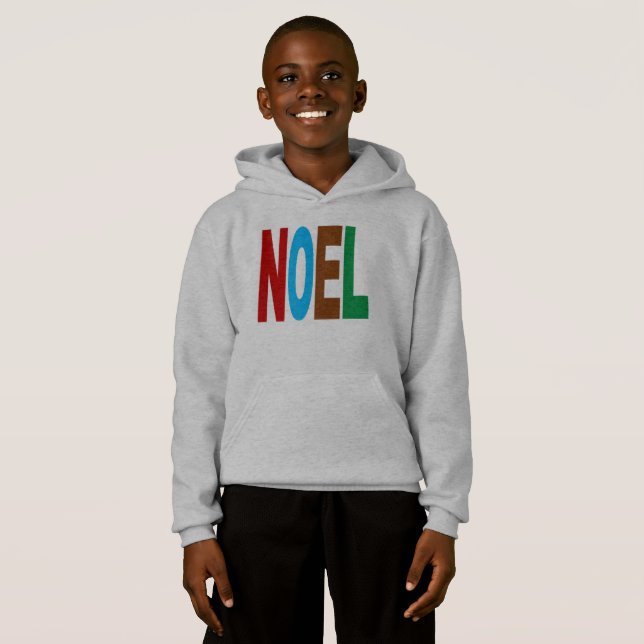 PULL   A CAPUCHE  HANES  NOEL  COULEURS T-SHIRT (Hel framsida)