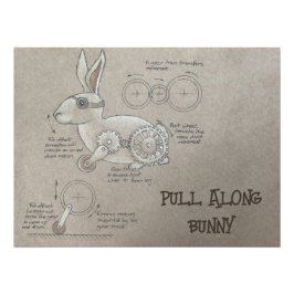 Pull Along Bunny Poster Perfect Poster
