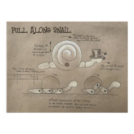 Pull Along Snail Poster Perfect Poster
