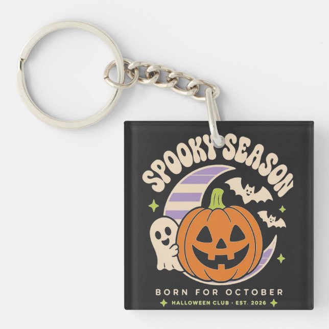 Pull Halloween Saison Effrayante Née en Octobre  (Framsidan)