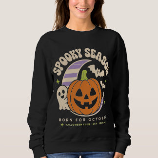 Pull Halloween Saison Effrayante Née en Octobre T Shirt