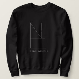 Pull Noir Pour Hommes (Noble Elégance) Lång Ärmad Tröja