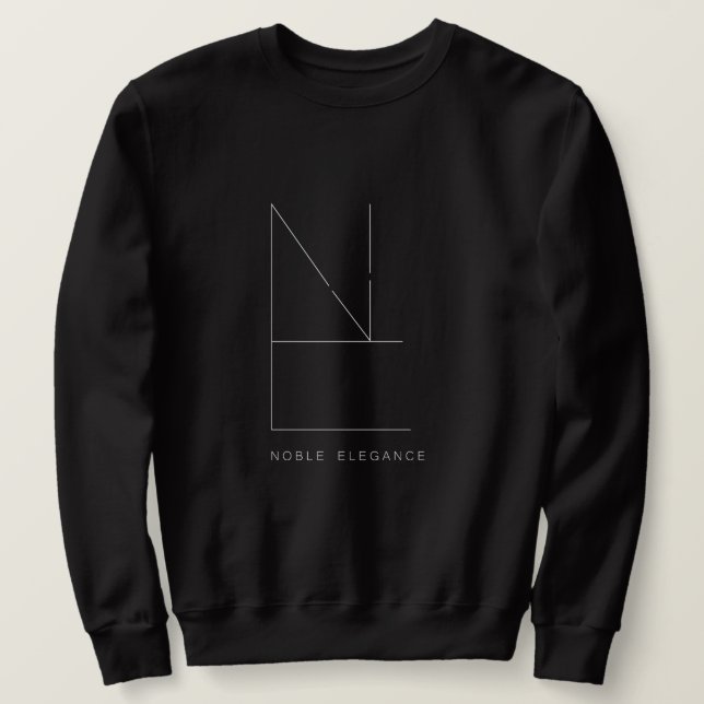 Pull Noir Pour Hommes (Noble Elégance) Lång Ärmad Tröja (Design framsida)