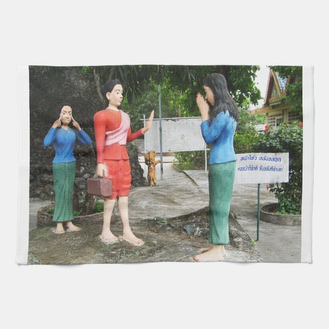 Pulla Ansikte bakom ryggen på dig Kökshandduk (Horisontell)