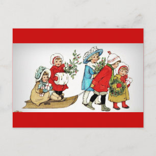 Pulla en jul Sled Helg Vykort