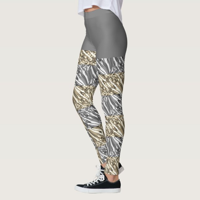 Pullad bubbelRoligt / Svartvit / Sepia / Leggings (Vänster)