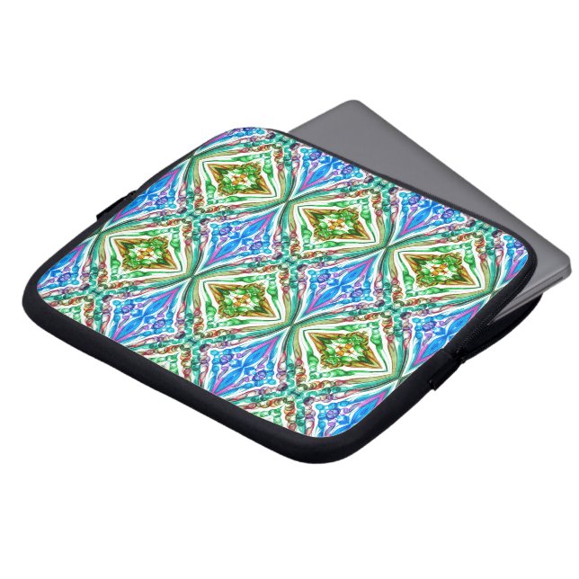 Pullad bubbla-Roligt / Greenleaf / Spegel / Laptop Fodral (Framsida topp)