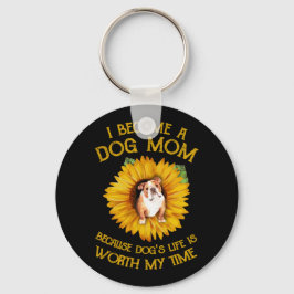 Pulldog Inside Solros A Hund Hund's Life Gift Nyckelring