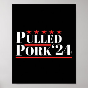 Pulled Gris 24 Funny Kött Älskare Bbq Policy Humo Poster
