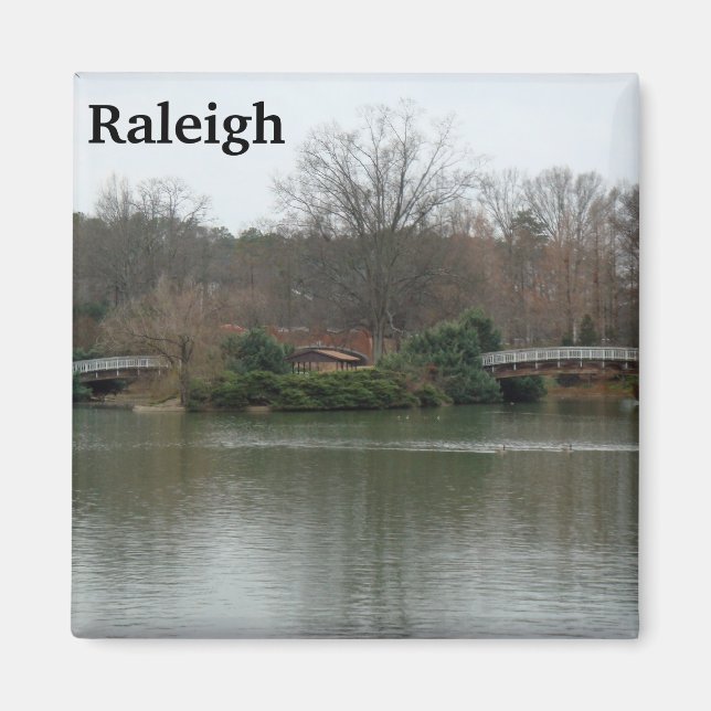 Pullen Park Raleigh Photo Magnet Sjö NC (Framsidan)