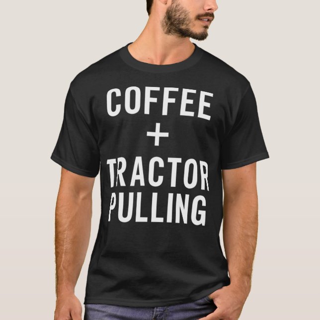 Pulling av kaffetraktor för traktorförare t shirt (Framsida)
