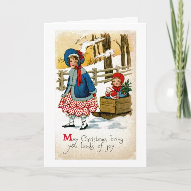 Pulling av Sled Helgkort (Framsida)