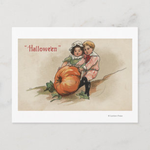 Pulling Pumpkin up Hillside Vykort