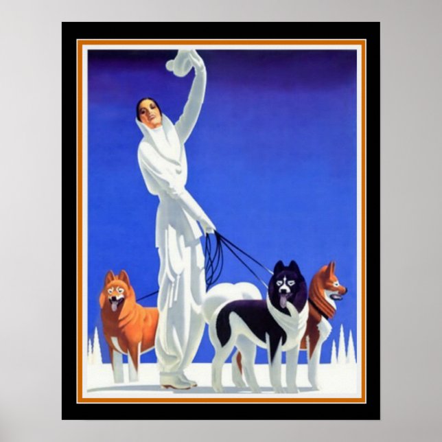 Pullman Art Deco Ad (1930-talet) 16 x 20 Poster (Framsidan)