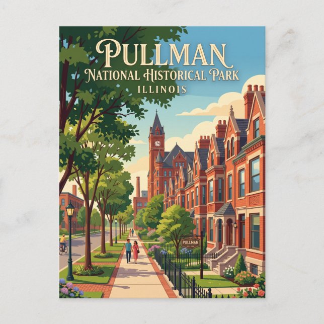 Pullman National Historical Park Illinois Vykort (Framsida)
