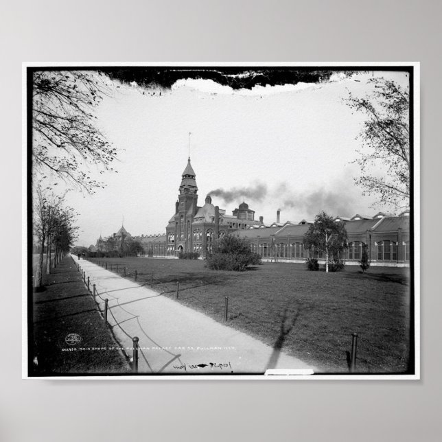 Pullman Palace Car Co., Pullman, Illinois c1900 Poster (Framsidan)