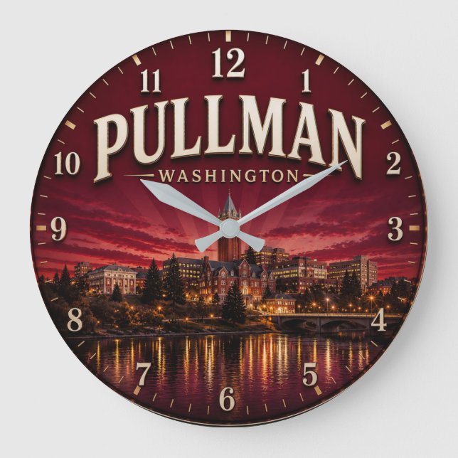 Pullman Washington College Town  Stor Klocka (Framsida)