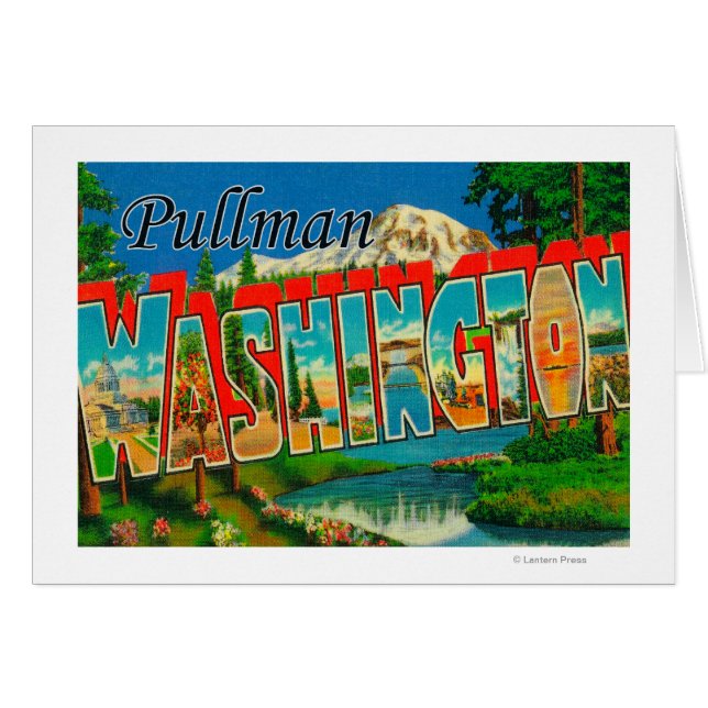 Pullman, Washington - Stora Brev Scenes Hälsningskort (Framsidan Horizontal)
