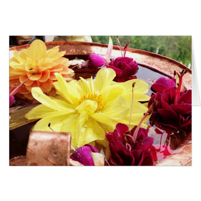 Pullning i dimman hälsningskort (Framsidan Horizontal)