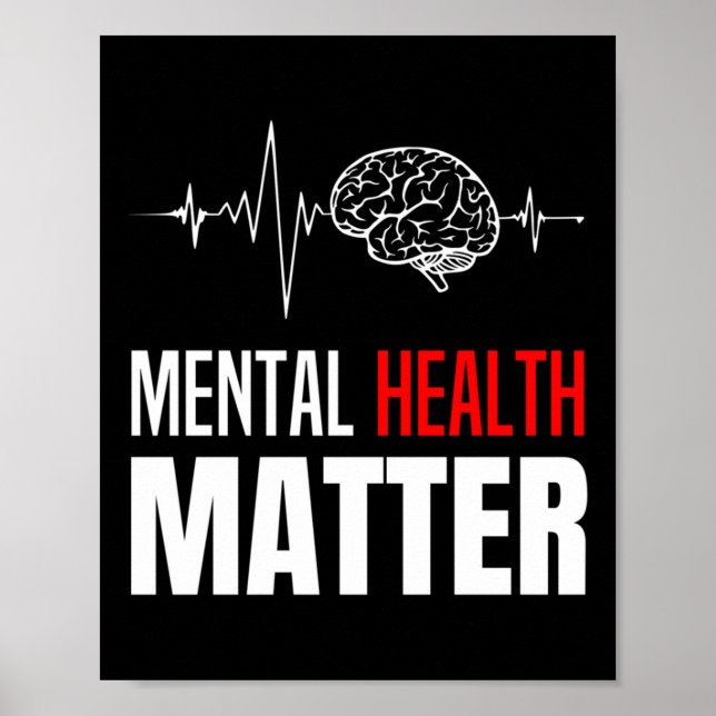 Pullov för psykisk hälsa hos människa Problem Awar Poster (Framsidan)