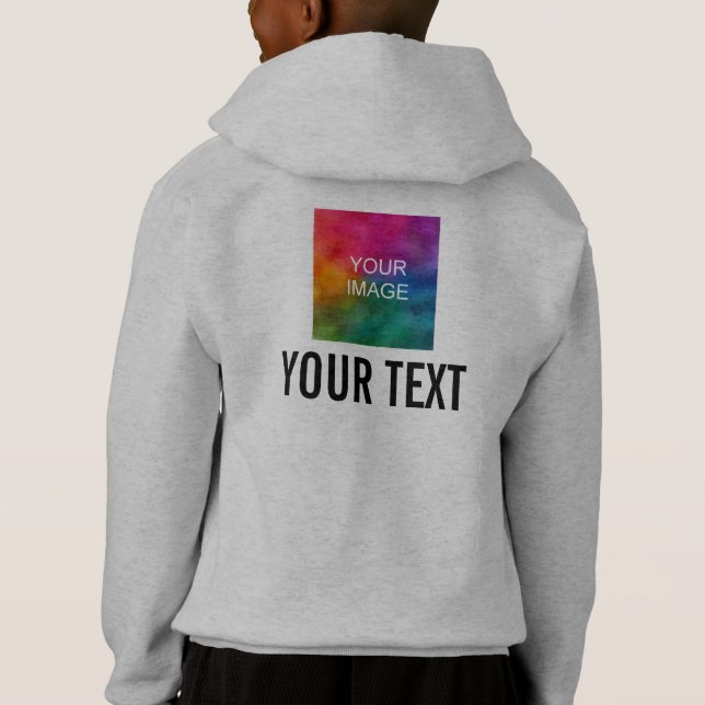 Pullover för barn som skriver ut hålklädsapparatur t shirt (Baksida)