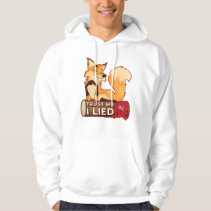 Pullover Hoodie: Lita på mig (vit) Hoodie