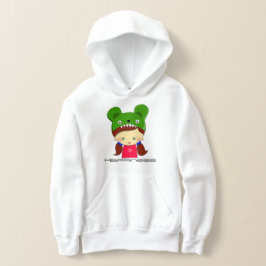 Pullover White Graphic Hoodie for Girls T Shirt