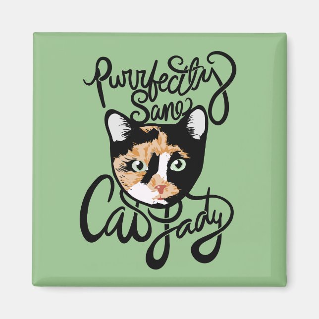 Pully Sane Cat Dam Magnet (Framsidan)