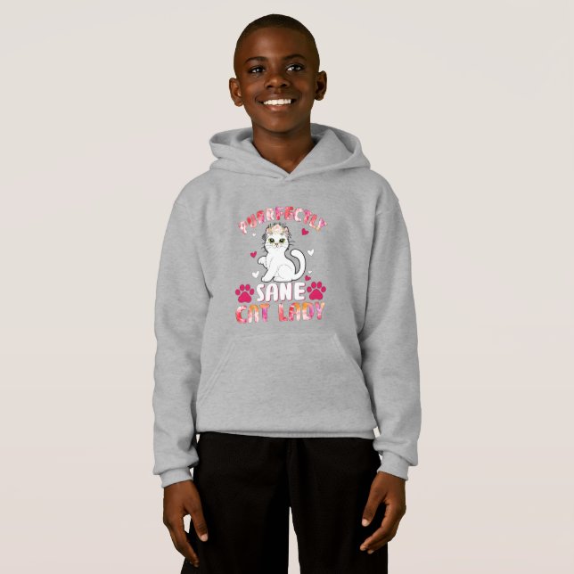 Pully Sane Cat Dam T Shirt (Hel framsida)