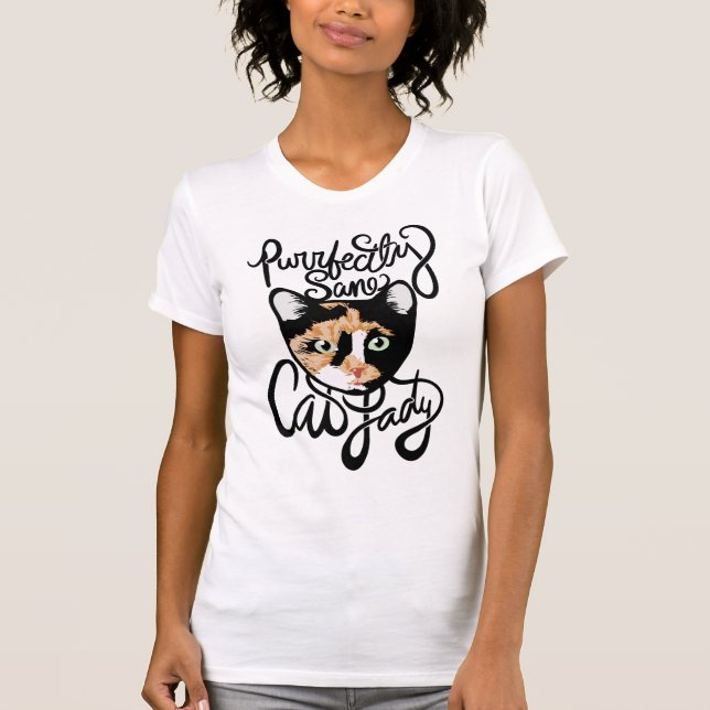 Pully Sane Cat Dam T Shirt (Framsida)