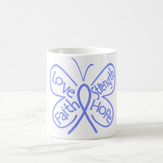 Pulmonary högt blodtryckfjäril som inspirerar ord kaffemugg (Center)