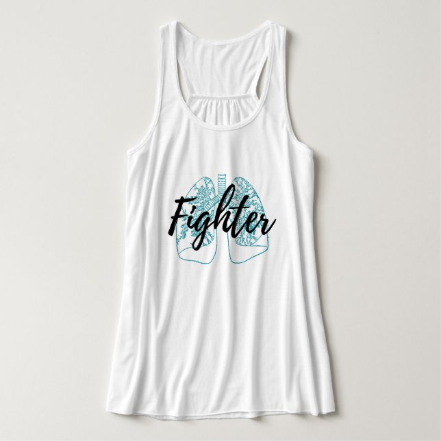 Pulmonary kämpe linne med racerback  (Design framsida)