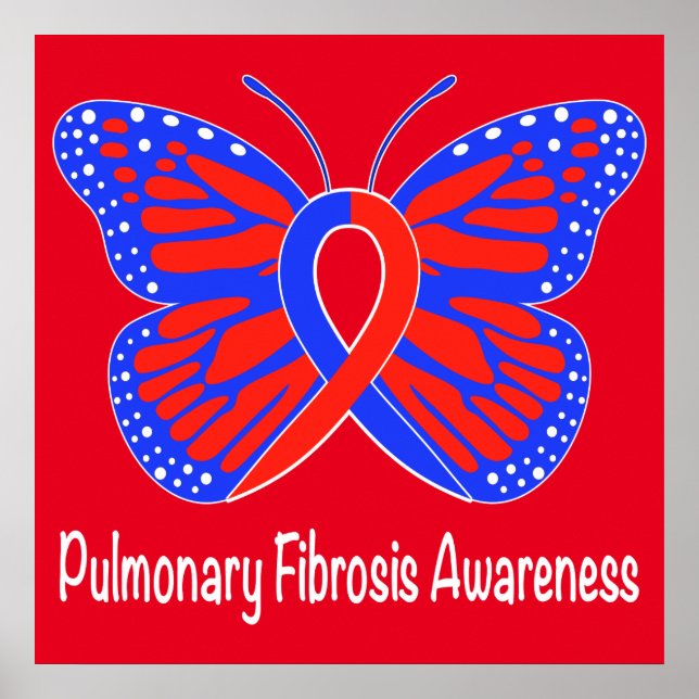 Pulmonell fibros Awareness Butterfly Poster (Framsidan)